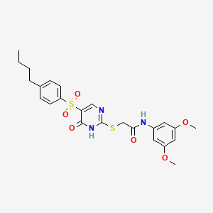 2-({5-[(4-butylphenyl)sulfonyl]-6-oxo-1,6-dihydropyrimidin-2-yl}sulfanyl)-N-(3,5-dimethoxyphenyl)acetamide - 