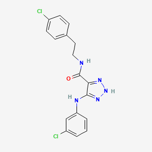 5-[(3-chlorophenyl)amino]-N-[2-(4-chlorophenyl)ethyl]-1H-1,2,3-triazole-4-carboxamide - 