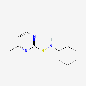 N-[(4,6-Dimethylpyrimidin-2-yl)sulfanyl]cyclohexanamine - 37765-44-9