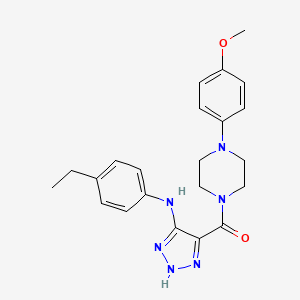 (5-((4-ethylphenyl)amino)-1H-1,2,3-triazol-4-yl)(4-(4-methoxyphenyl)piperazin-1-yl)methanone - 