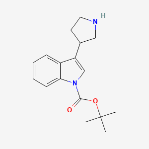 3-Pyrrolidin-3-YL-indole-1-carboxylic acid tert-butyl ester - 886370-44-1
