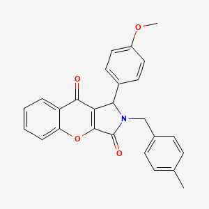 1-(4-Methoxyphenyl)-2-(4-methylbenzyl)-1,2-dihydrochromeno[2,3-c]pyrrole-3,9-dione - 