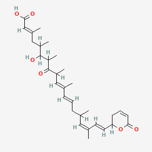 (2E,10E,12E,16Z,18E)-6-hydroxy-3,5,7,9,11,15,17-heptamethyl-8-oxo-19-(6-oxo-2,3-dihydropyran-2-yl)nonadeca-2,10,12,16,18-pentaenoic acid - 