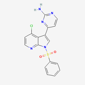 2-Pyrimidinamine, 4-[4-chloro-1-(phenylsulfonyl)-1H-pyrrolo[2,3-b]pyridin-3-yl]- - 