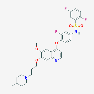 2,5-difluoro-N-(3-fluoro-4-(6-methoxy-7-(3-(4-methylpiperidin-1-yl)propoxy)quinolin-4-yloxy)phenyl)benzenesulfonamide - 