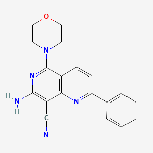 7-Amino-5-(morpholin-4-yl)-2-phenyl-1,6-naphthyridine-8-carbonitrile - 922522-98-3