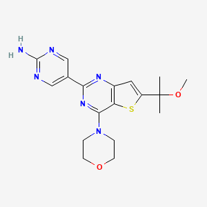 5-(6-(2-Methoxypropan-2-yl)-4-morpholinothieno[3,2-d]pyrimidin-2-yl)pyrimidin-2-amine - 