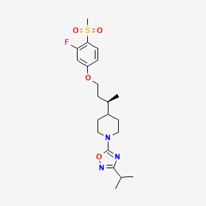 5-[4-[(2R)-4-(3-fluoro-4-methylsulfonylphenoxy)butan-2-yl]piperidin-1-yl]-3-propan-2-yl-1,2,4-oxadiazole - 