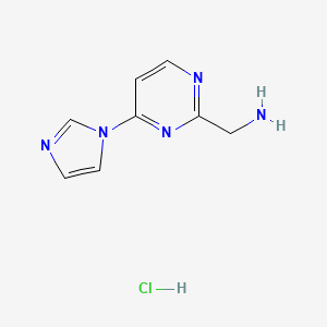 (4-(1H-Imidazol-1-YL)pyrimidin-2-YL)methanamine hydrochloride - 
