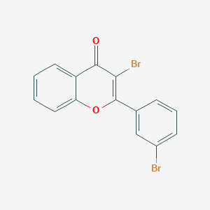 4H-1-Benzopyran-4-one, 3-bromo-2-(3-bromophenyl)- - 922518-75-0