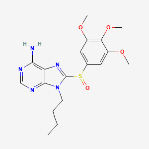 9-Butyl-8-(3,4,5-trimethoxybenzene-1-sulfinyl)-9H-purin-6-amine - 827302-62-5