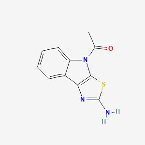 1-(2-amino-4H-[1,3]thiazolo[5,4-b]indol-4-yl)ethanone - 313233-62-4