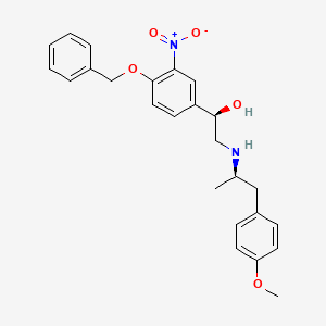 1R)-1-[4-(benzyloxy)-3-nitrophenyl]-2-{[(2R)-1-(4-methoxyphenyl)propan-2-yl]amino}ethanol - 