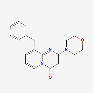 4H-Pyrido[1,2-a]pyrimidin-4-one, 2-(4-morpholinyl)-9-(phenylmethyl)- - 351071-45-9