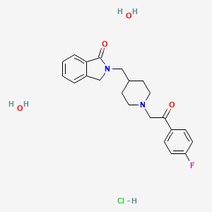 2-[[1-[2-(4-fluorophenyl)-2-oxoethyl]piperidin-4-yl]methyl]-3H-isoindol-1-one;dihydrate;hydrochloride - 1937215-88-7