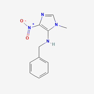 1H-Imidazol-5-amine, 1-methyl-4-nitro-N-(phenylmethyl)- - 91089-21-3