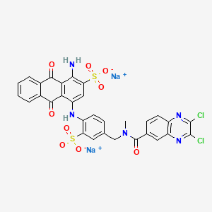 2-Anthracenesulfonic acid, 1-amino-4-[[4-[[[(2,3-dichloro-6-quinoxalinyl)carbonyl]methylamino]methyl]-2-sulfophenyl]amino]-9,10-dihydro-9,10-dioxo-, disodium salt - 72894-31-6