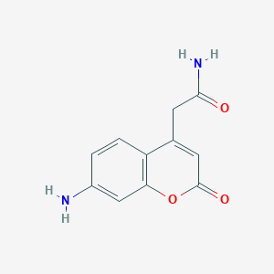 2H-1-Benzopyran-4-acetamide, 7-amino-2-oxo- - 296236-23-2