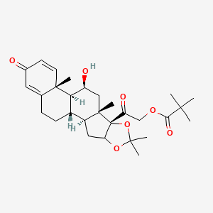 11beta,21-Dihydroxy-16beta,17-(isopropylidenedioxy)pregna-1,4-diene-3,20-dione 21-pivalate - 94135-27-0