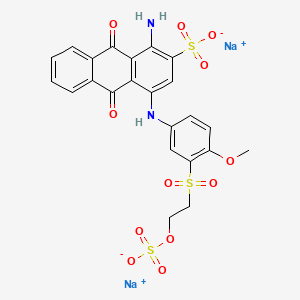 Disodium 1-amino-9,10-dihydro-4-((4-methoxy-3-((2-(sulphonatooxy)ethyl)sulphonyl)phenyl)amino)-9,10-dioxoanthracene-2-sulphonate - 75722-29-1