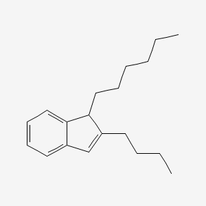 1H-Indene, 2-butyl-1-hexyl- - 66291-98-3