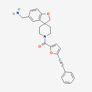 [5-(aminomethyl)spiro[2H-1-benzofuran-3,4'-piperidine]-1'-yl]-[5-(2-phenylethynyl)furan-2-yl]methanone - 1025795-11-2