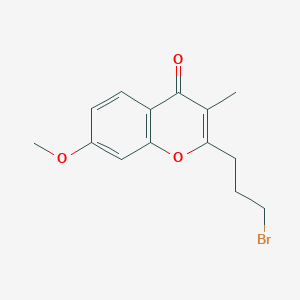 2-(3-Bromopropyl)-7-methoxy-3-methyl-4H-1-benzopyran-4-one - 62811-55-6