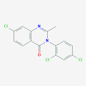 7-Chloro-3-(2,4-dichlorophenyl)-2-methylquinazolin-4(3H)-one - 62820-69-3