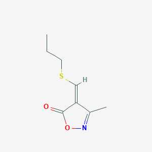 (4Z)-3-methyl-4-(propylsulfanylmethylidene)-1,2-oxazol-5-one - 
