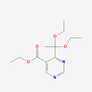 5-Pyrimidinecarboxylic acid, 4-(1,1-diethoxyethyl)-, ethyl ester - 62328-00-1