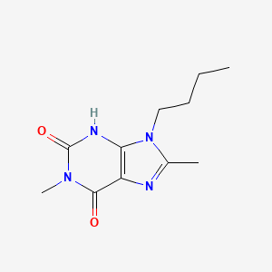 9-butyl-1,8-dimethyl-3,9-dihydro-1H-purine-2,6-dione - 61080-39-5