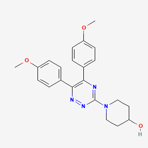 1-[5,6-Bis(4-methoxyphenyl)-1,2,4-triazin-3-yl]piperidin-4-ol - 59663-59-1