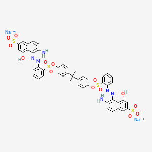 5,5'-(1-Methylethylidene)bis(4,1-phenyleneoxysulphonyl-2,1-phenyleneazo)bis6-amino-4-hydroxynaphthalene-2-sulphonate (sodium salt) - 52333-30-9