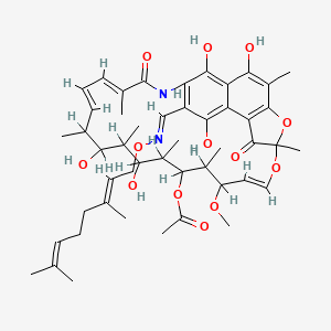 3-Formylrifamycin SV O-geranyloxime - 52437-59-9