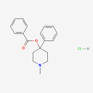 4-Piperidinol, 1-methyl-4-phenyl-, benzoate, hydrochloride - 38855-54-8