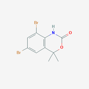 2H-3,1-Benzoxazin-2-one, 1,4-dihydro-6,8-dibromo-4,4-dimethyl- - 21441-02-1