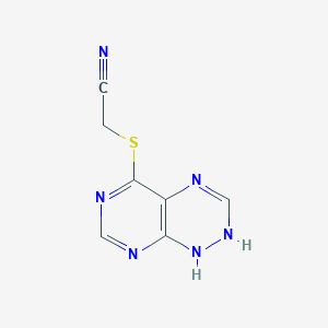 (1,2-Dihydropyrimido[5,4-e][1,2,4]triazin-5-ylsulfanyl)acetonitrile - 21308-94-1