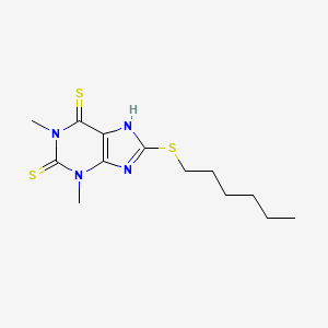 Theophylline, 8-(hexylthio)dithio- - 6466-22-4