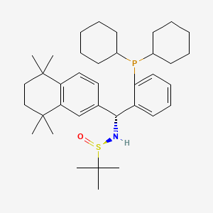 [S(R)]-N-[(R)-[2-(Dicyclohexylphosphino)phenyl](5,6,7,8-tetrahydro-5,5,8,8-tetramethyl-2-naphthalenyl)methyl]-2-methyl-2-propanesulfinamide - 