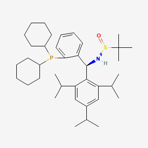 [S(R)]-N-((S)-(2-(Dicyclohexylphosphino)phenyl)(2,4,6-triisopropylphenyl)methyl)-2-methyl-2-propanesulfinamide - 