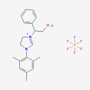 1-[(R)-2-Hydroxy-1-phenylethyl]-3-(2,4,6-trimethylphenyl)-4,5-dihydro-1H-imidazolium Hexafluorophosphate - 