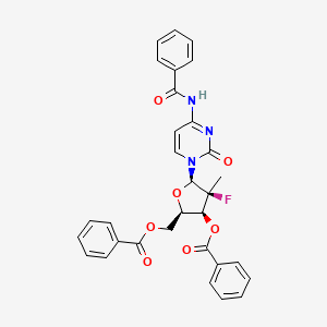 (2R,3S,4S,5R)-5-(4-Benzamido-2-oxopyrimidin-1(2H)-yl)-2-((benzoyloxy)methyl)-4-fluoro-4-methyltetrahydrofuran-3-yl benzoate - 