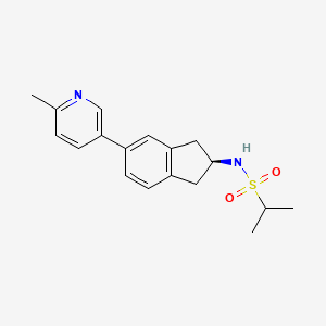 2-Propanesulfonamide,N-[(2S)-2,3-dihydro-5-(6-methyl-3-pyridinyl)-1H-inden-2-yl]- - 