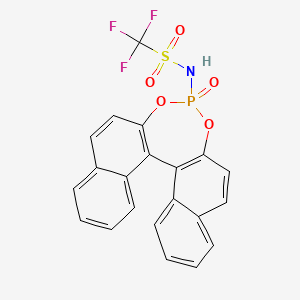 1,1,1-trifluoro-N-(13-oxo-12,14-dioxa-13λ5-phosphapentacyclo[13.8.0.02,11.03,8.018,23]tricosa-1(15),2(11),3,5,7,9,16,18,20,22-decaen-13-yl)methanesulfonamide - 