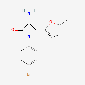 3-Amino-1-(4-bromophenyl)-4-(5-methylfuran-2-yl)azetidin-2-one - 1291490-35-1