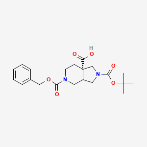 (3AR,7AS)-5-(Benzyloxycarbonyl)-2-(tert-butoxycarbonyl)octahydro-1H-pyrrolo[3,4-C]pyridine-7A-carboxylic acid - 