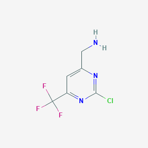 [2-Chloro-6-(trifluoromethyl)pyrimidin-4-yl]methanamine - 