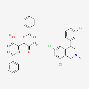 (S)-4-(3-bromophenyl)-6,8-dichloro-2-methyl-1,2,3,4-tetrahydroisoquinoline 2,3-bis(benzoyloxy)succinate - 