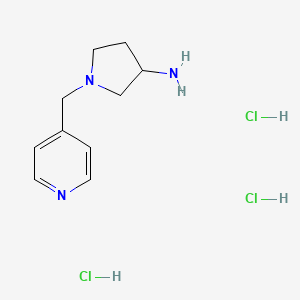 1-(Pyridin-4-ylmethyl)pyrrolidin-3-amine;trihydrochloride - 