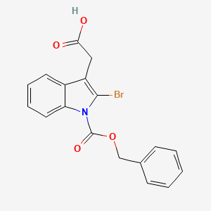 2-(1-((Benzyloxy)carbonyl)-2-bromo-1H-indol-3-yl)acetic acid - 